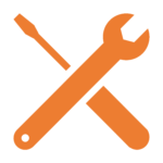 Tools icon with a wrench and screwdriver crossed.
