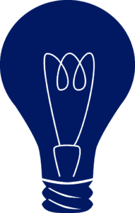 Blue Light Bulb indicating the idea of backlinking to fantasy football glossary entries. 